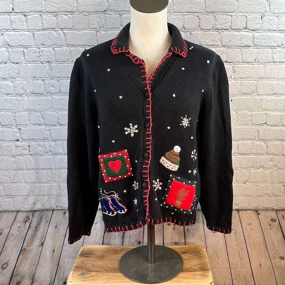 Basic Edition Christmas Sweater Button Cardigan - image 6